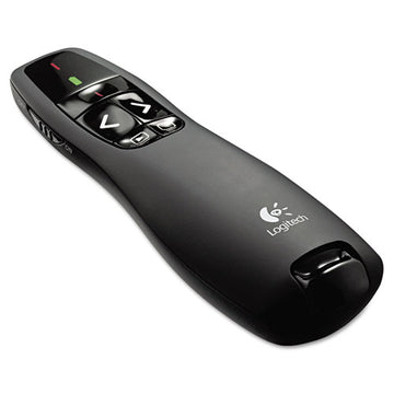 Logitech® R400 Wireless Presentation Remote With Laser Pointer, Class 2, 50 Ft Range, Matte Black freeshipping - TVN Wholesale